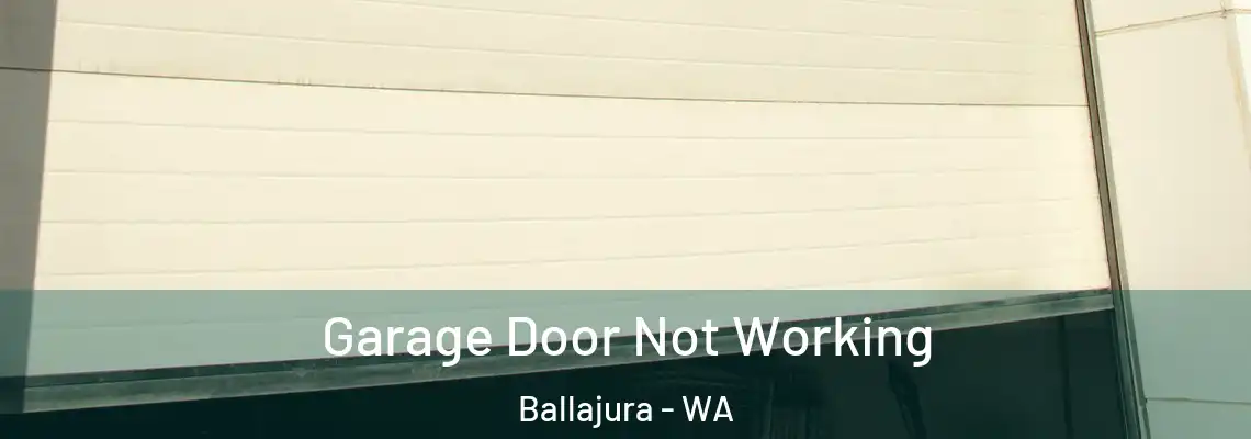 Garage Door Not Working Ballajura - WA
