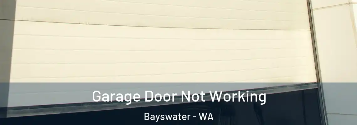 Garage Door Not Working Bayswater - WA