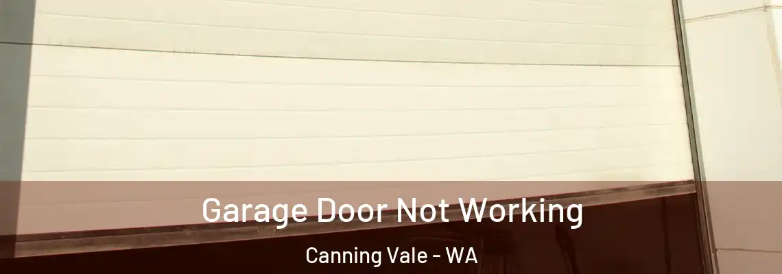 Garage Door Not Working Canning Vale - WA