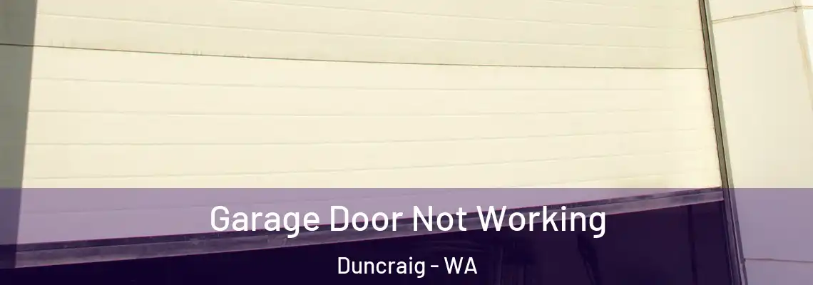 Garage Door Not Working Duncraig - WA