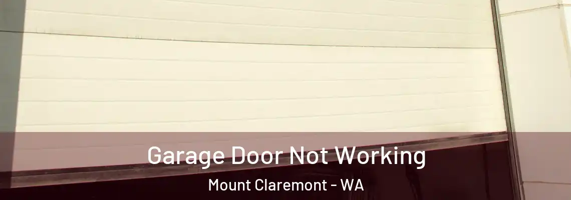 Garage Door Not Working Mount Claremont - WA