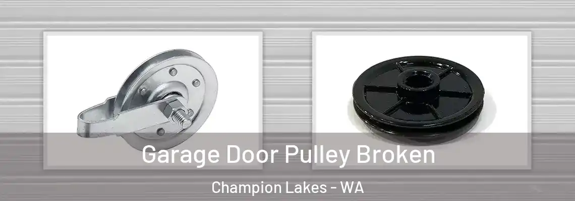  Garage Door Pulley Broken Champion Lakes - WA