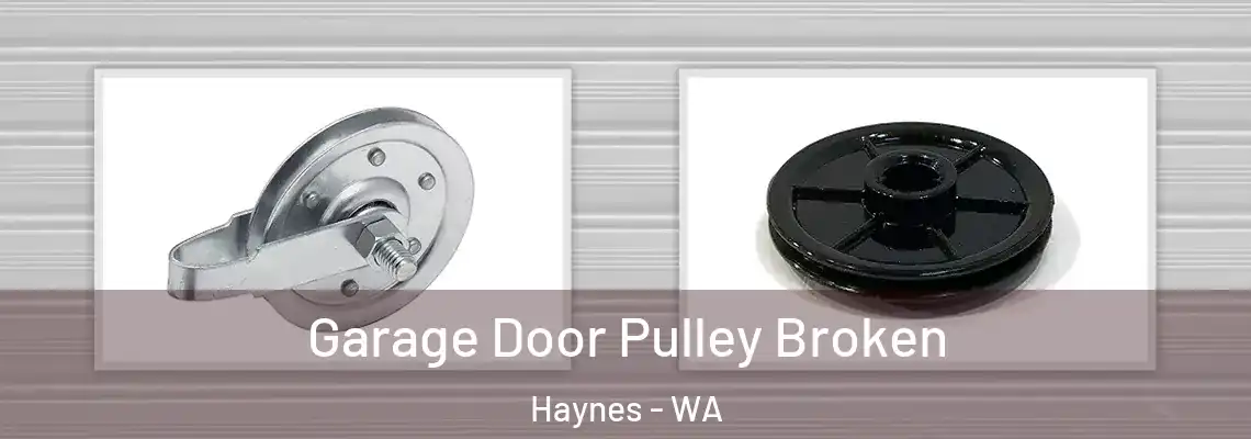 Garage Door Pulley Broken Haynes - WA