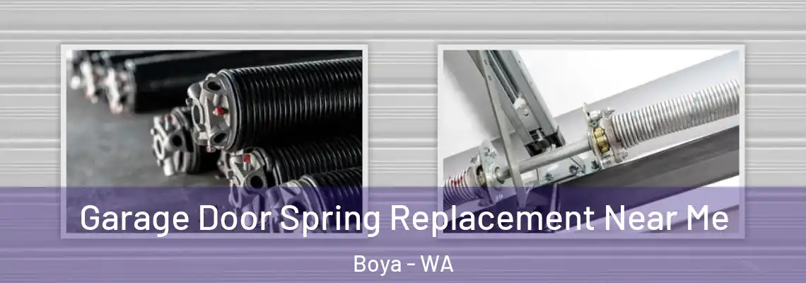 Garage Door Spring Replacement Near Me Boya - WA