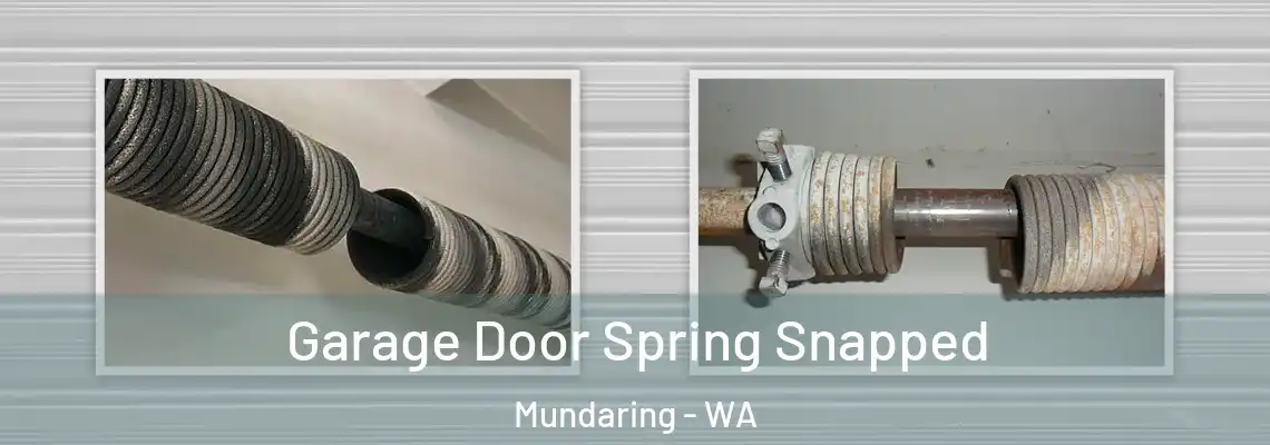 Garage Door Spring Snapped Mundaring - WA