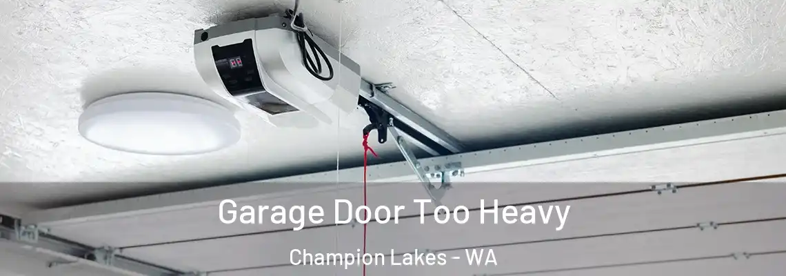 Garage Door Too Heavy Champion Lakes - WA