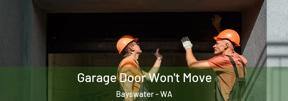 Garage Door Won't Move Bayswater - WA