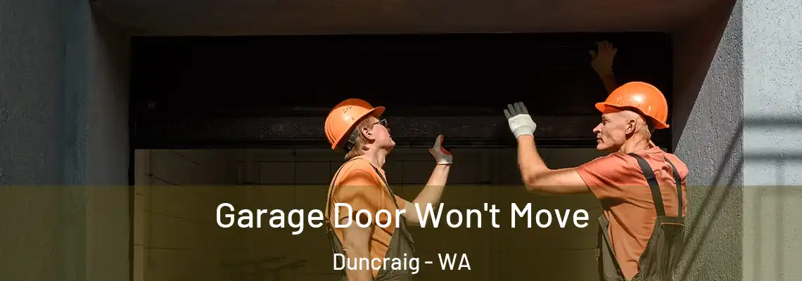 Garage Door Won't Move Duncraig - WA