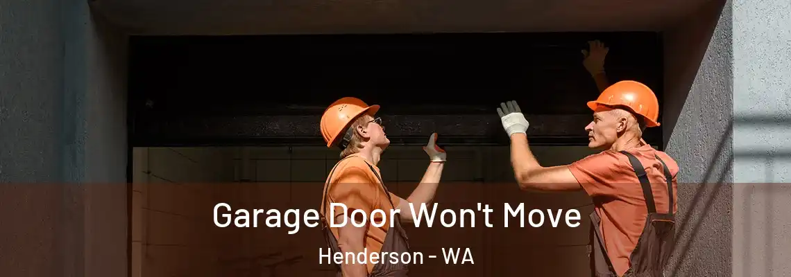 Garage Door Won't Move Henderson - WA