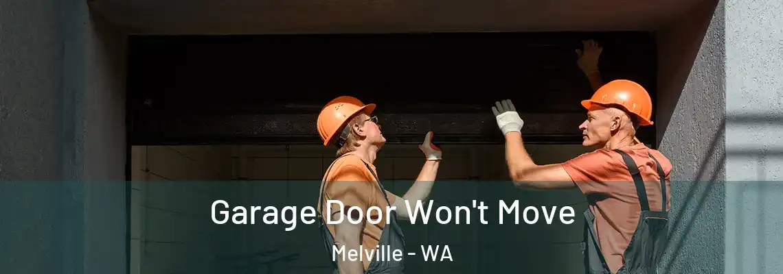 Garage Door Won't Move Melville - WA